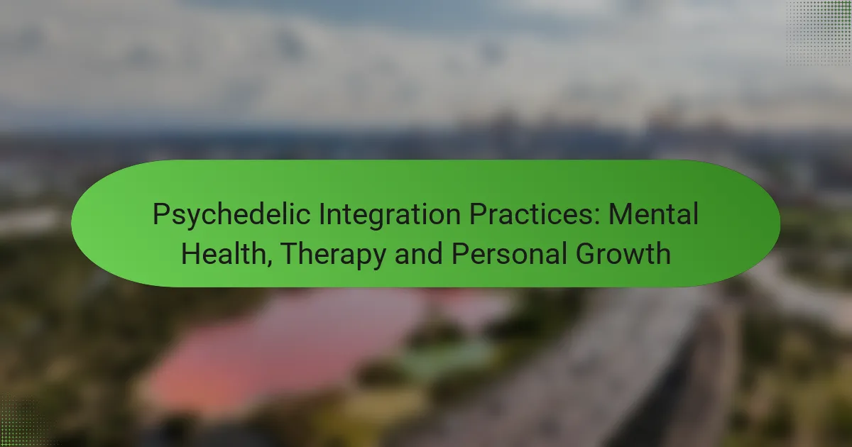Psychedelic Integration Practices: Mental Health, Therapy and Personal Growth