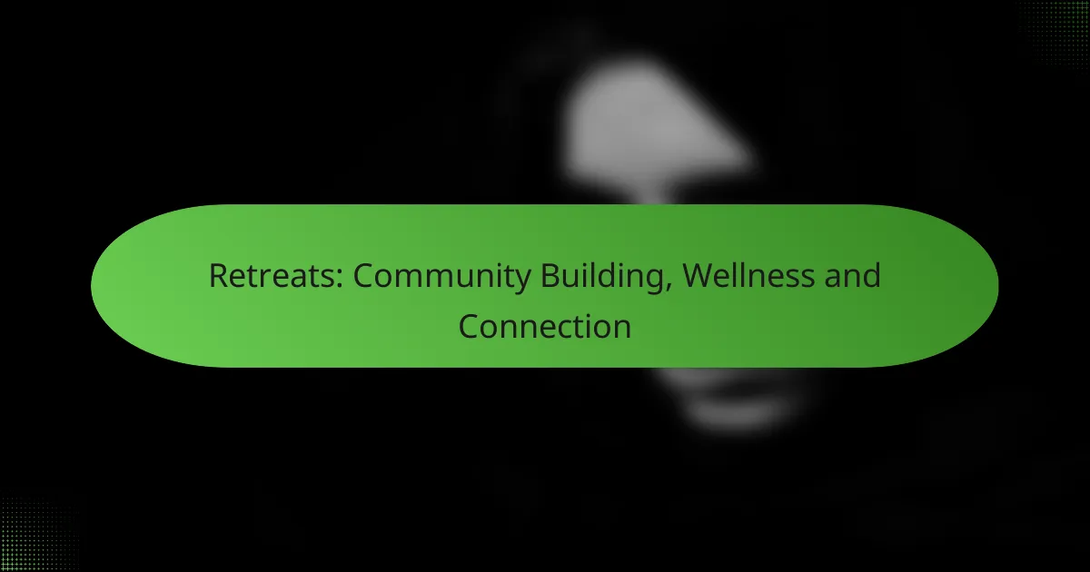 Retreats: Community Building, Wellness and Connection