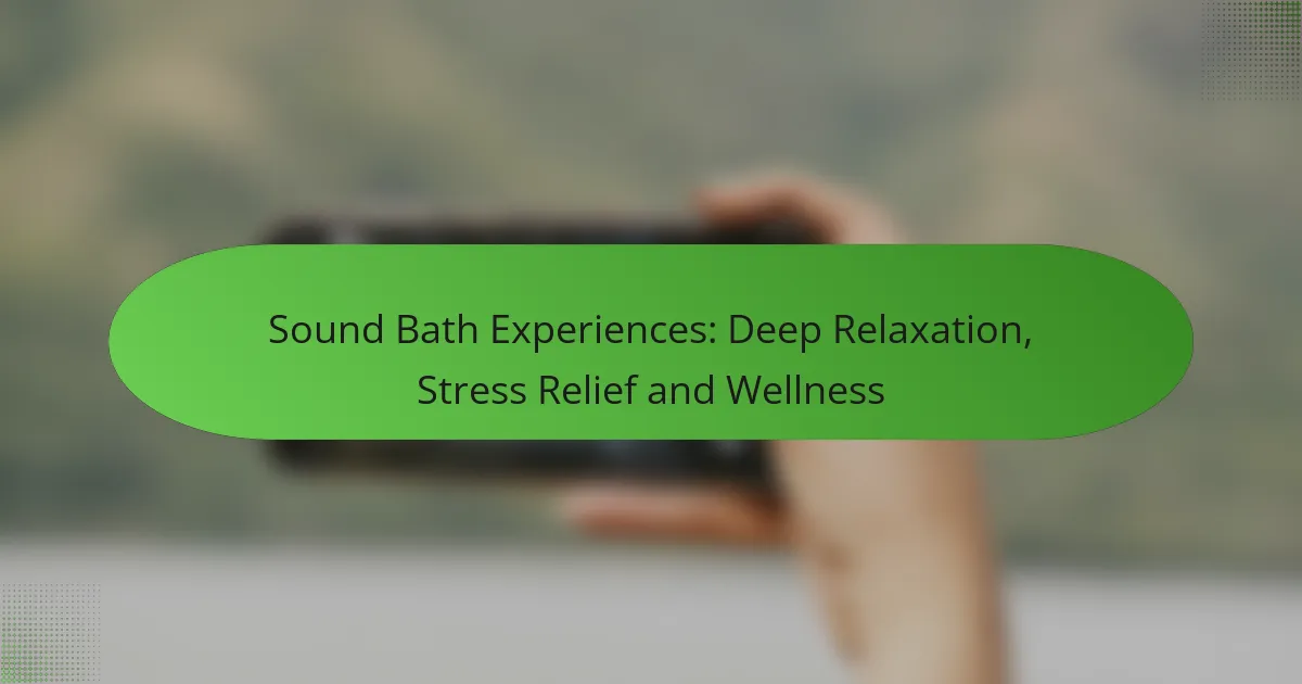 Sound Bath Experiences: Deep Relaxation, Stress Relief and Wellness
