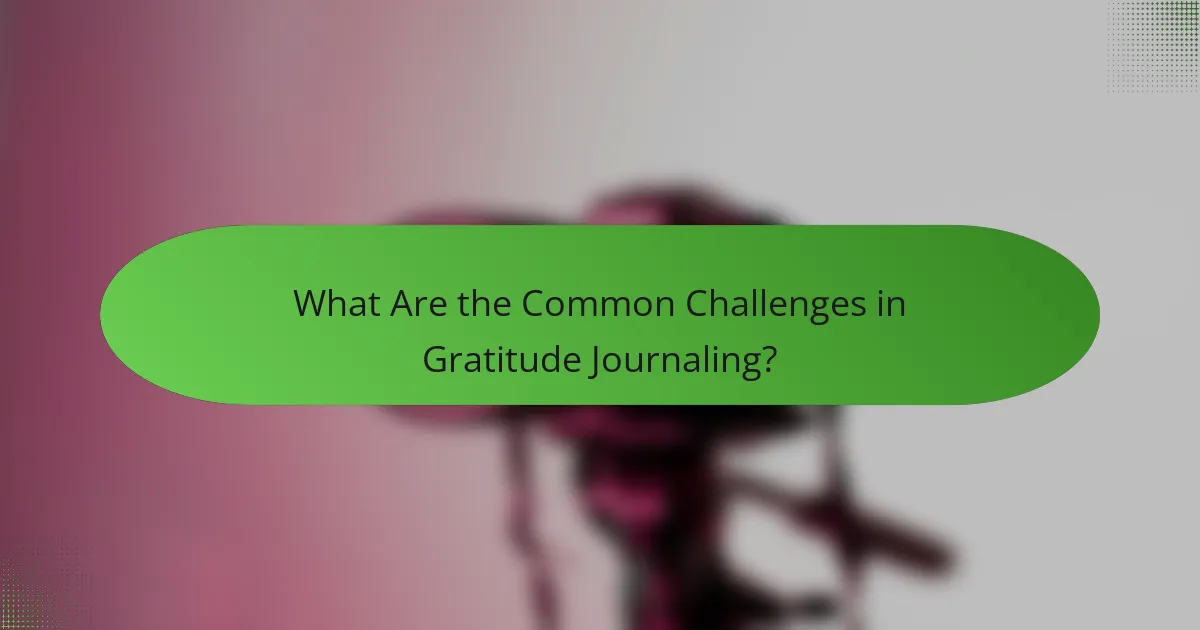 What Are the Common Challenges in Gratitude Journaling?