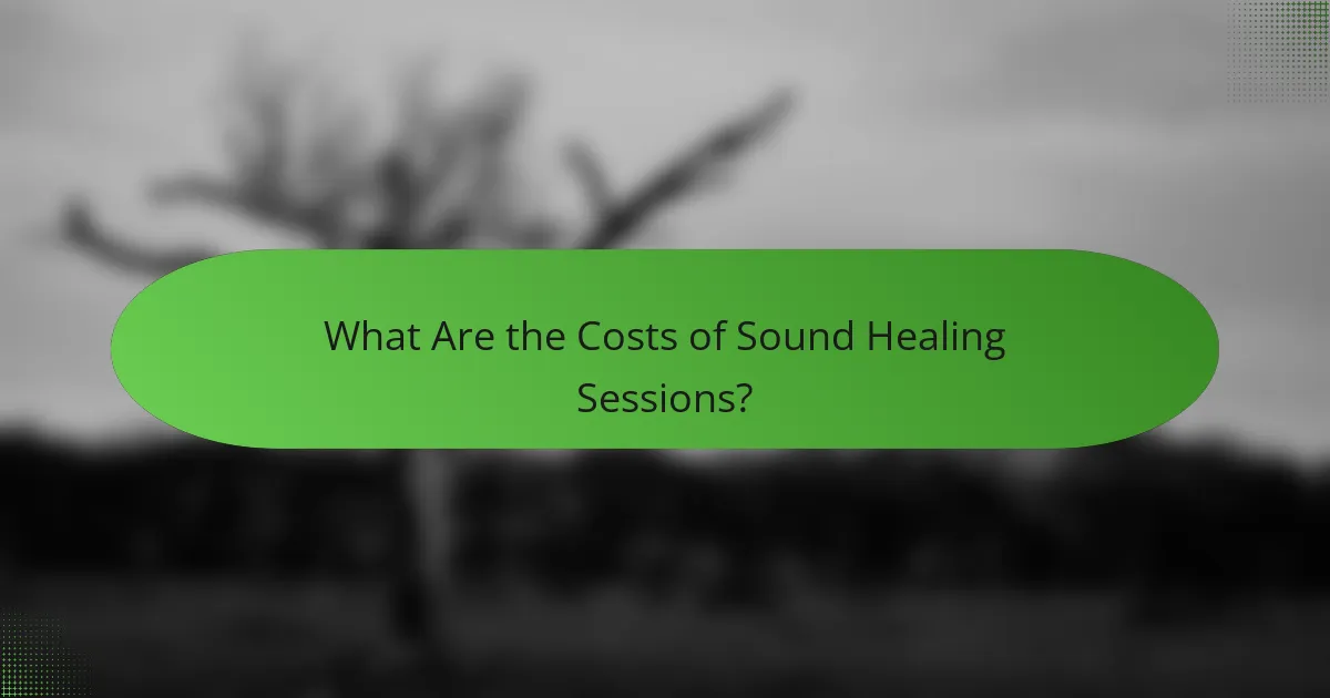What Are the Costs of Sound Healing Sessions?